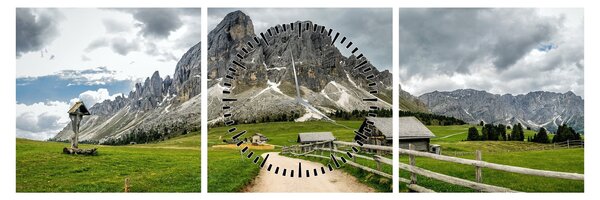 Slika - U austrijskim planinama (sa satom) (90x30 cm)