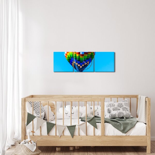 Slika - Balon na vrući zrak (sa satom) (90x30 cm)