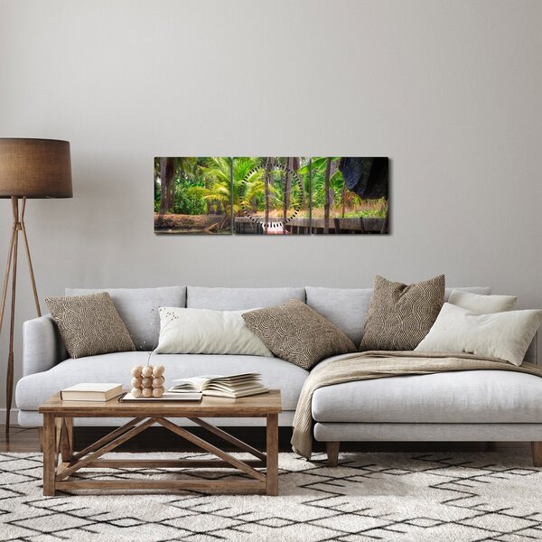 Slika - Drveni čamac na kanalu, Tajland (sa satom) (90x30 cm)