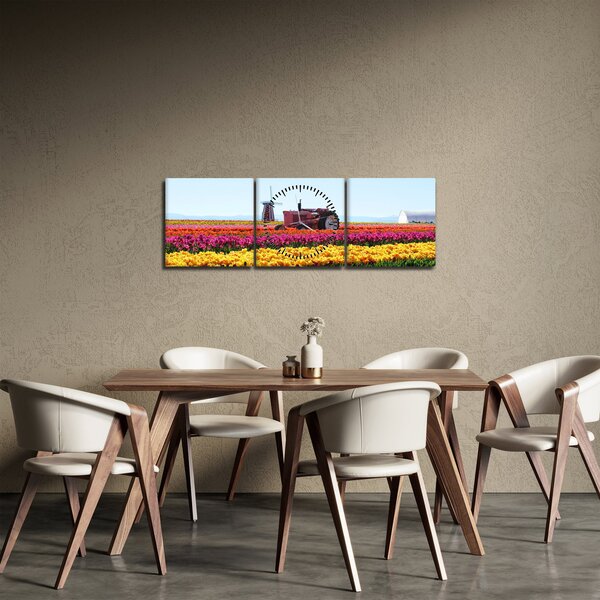 Slika farme tulipana (sa satom) (90x30 cm)