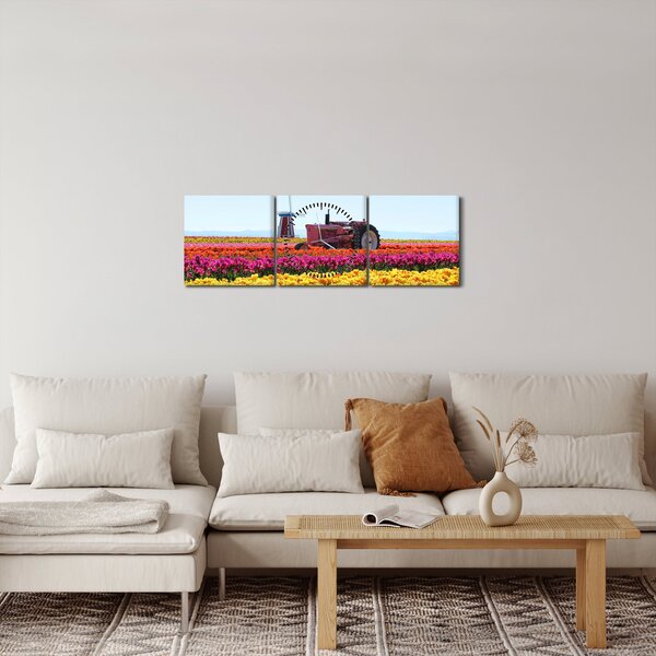 Slika farme tulipana (sa satom) (90x30 cm)