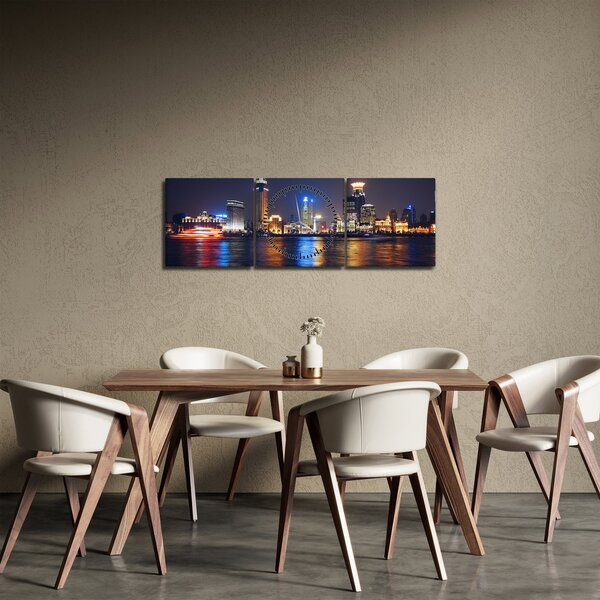 Slika - Odsjaj noći (sa satom) (90x30 cm)