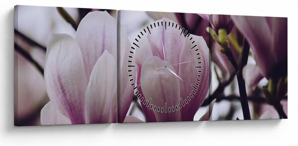 Slika - Magnolija (sa satom) (90x30 cm)
