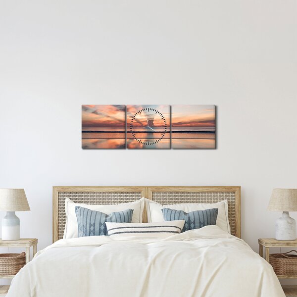 Slika sunčevih zraka iznad Daytonske plaže (sa satom) (90x30 cm)