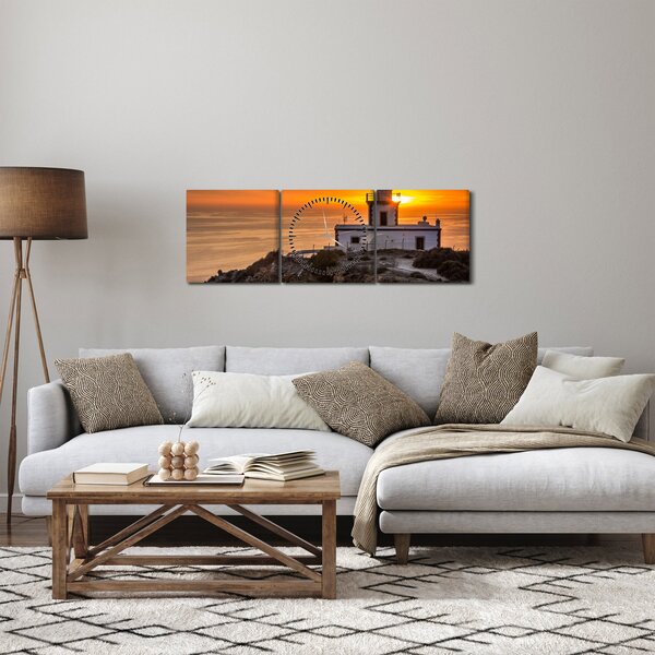 Slika svjetionika pri zalasku sunca (sa satom) (90x30 cm)