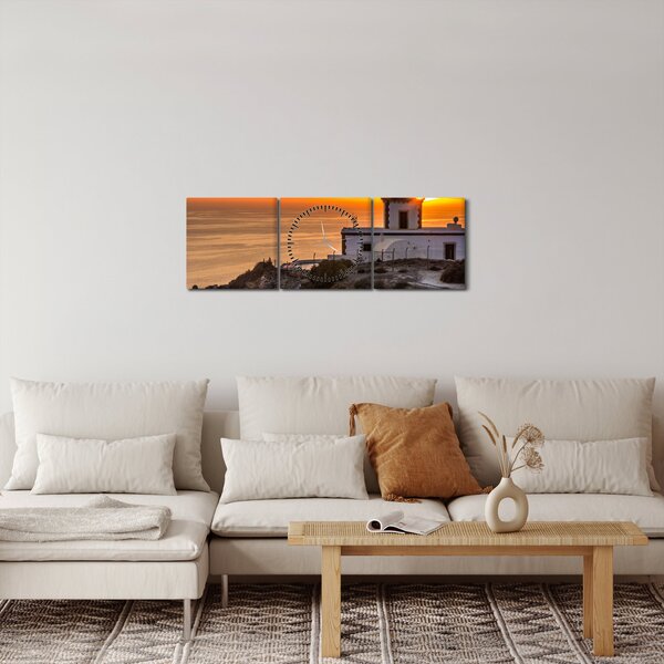Slika svjetionika pri zalasku sunca (sa satom) (90x30 cm)