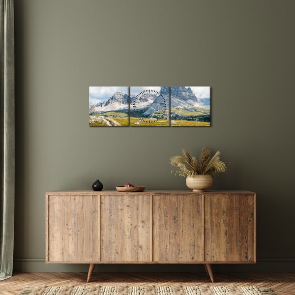 Slika - Talijanski Dolomiti (sa satom) (90x30 cm)