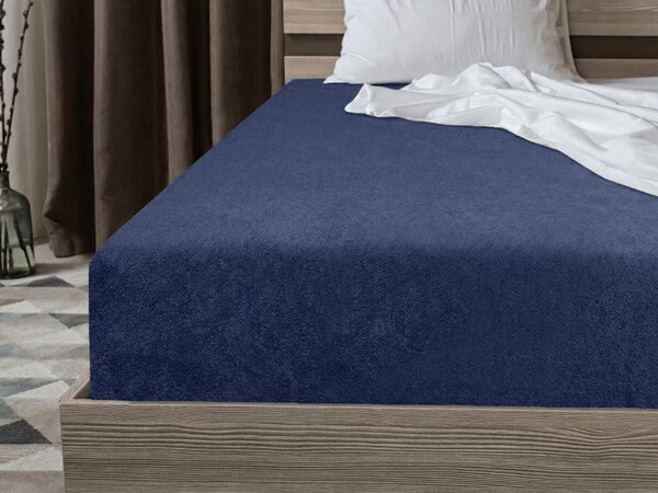 Frotirna plahta EXCLUSIVE pomorski plava 90 x 200 cm