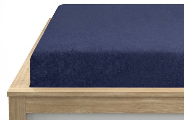 Frotirna plahta EXCLUSIVE pomorski plava 90 x 200 cm