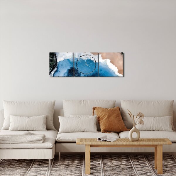 Slika plaže Nusa Penida, Indonezija (sa satom) (90x30 cm)
