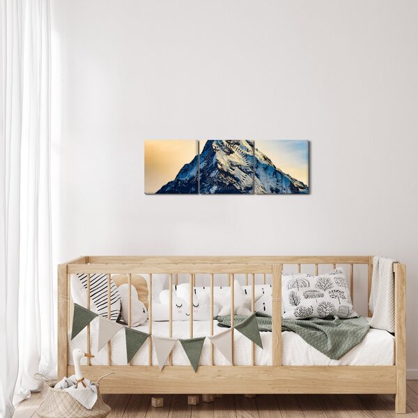Slika snježnih planina, Nepal (sa satom) (90x30 cm)