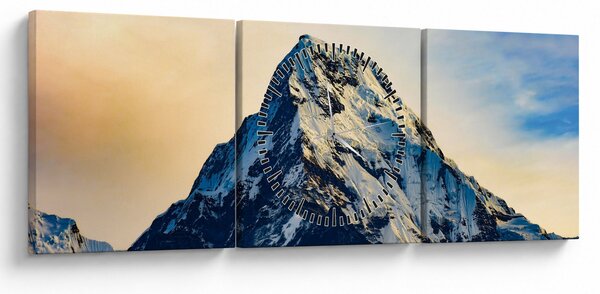 Slika snježnih planina, Nepal (sa satom) (90x30 cm)