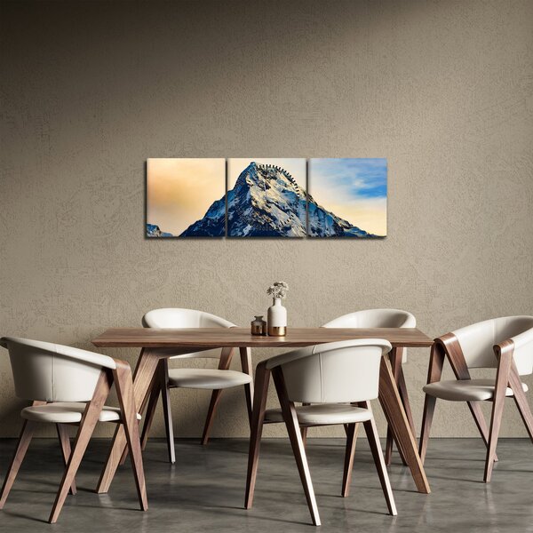 Slika snježnih planina, Nepal (sa satom) (90x30 cm)