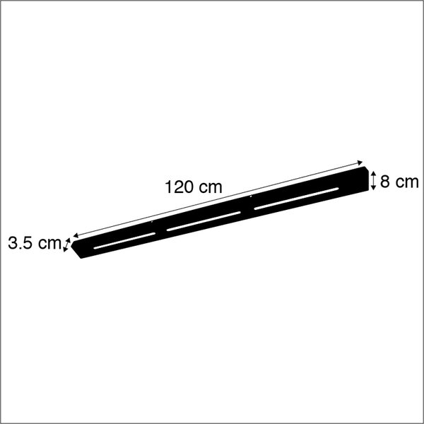 Stropna ploča crna 120cm za 2