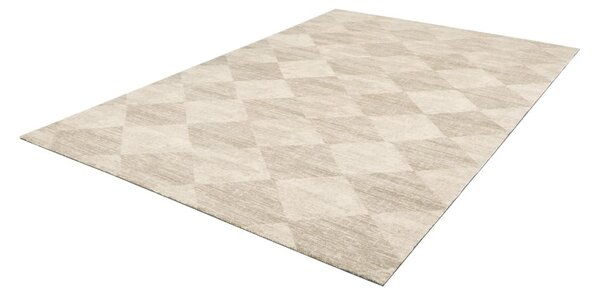 Bež vunen tepih 200x300 cm Agnus Checkered – Agnella