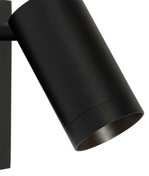 Pametna zidna svjetiljka crna podesiva s prekidačem uklj. Wifi GU10 50mm - Jeana Luxe
