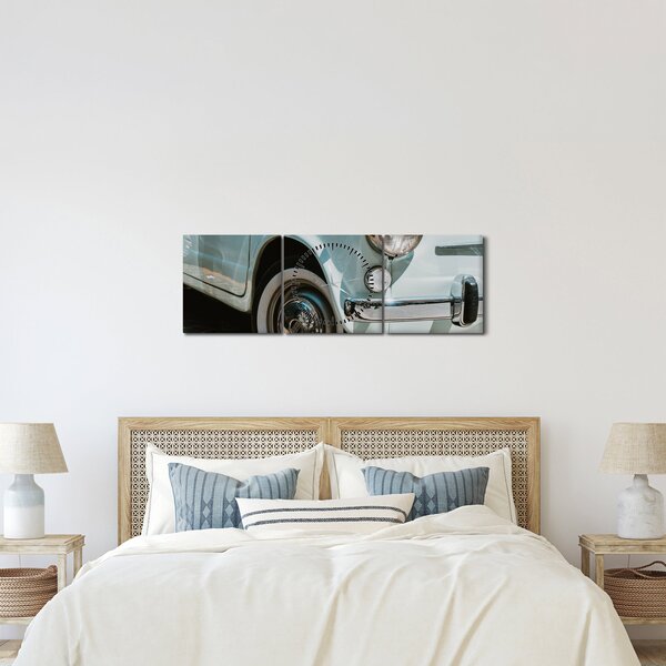Slika - Retro automobil Fiat (sa satom) (90x30 cm)