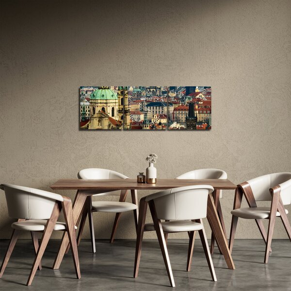 Slika - Panorama Praga (sa satom) (90x30 cm)