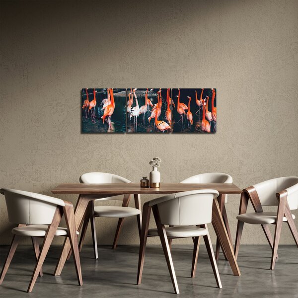 Slika jata flaminga (sa satom) (90x30 cm)