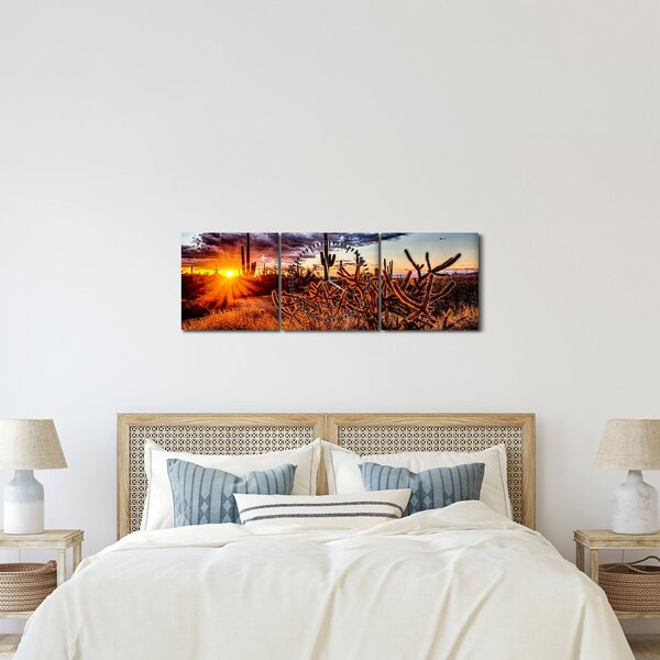Slika - Zlatni sat pustinje (sa satom) (90x30 cm)