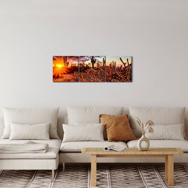 Slika - Zlatni sat pustinje (sa satom) (90x30 cm)