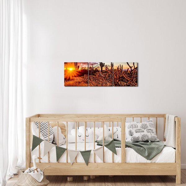 Slika - Zlatni sat pustinje (sa satom) (90x30 cm)