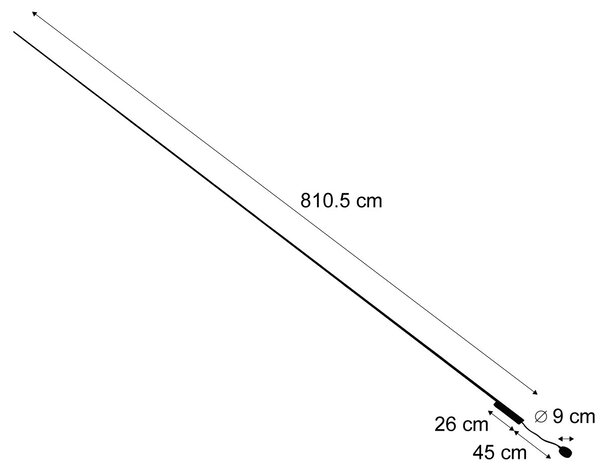 Moderni sustav tračnica za rasvjetu crni 1-fazni 800 cm - Magnetic