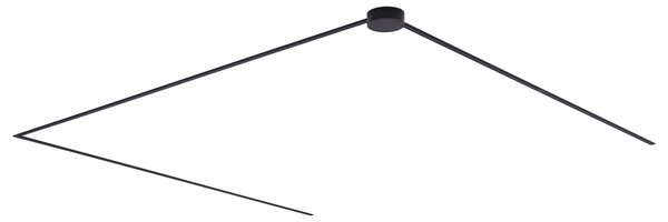 Moderni sustav tračnica za rasvjetu crni 1-fazni 600 cm s okruglim napajanjem - Magnetic