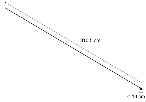 Moderni sustav tračnica za rasvjetu crni 1-fazni 800 cm s okruglim napajanjem - Magnetic