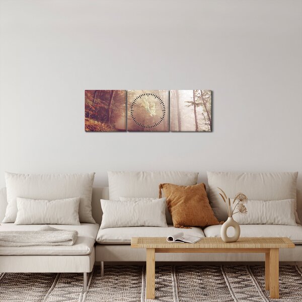 Slika - Jesenja šetnja šumom (sa satom) (90x30 cm)