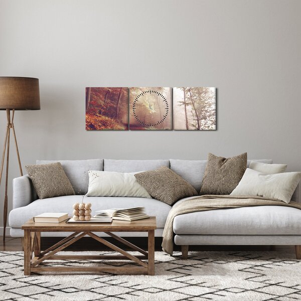 Slika - Jesenja šetnja šumom (sa satom) (90x30 cm)