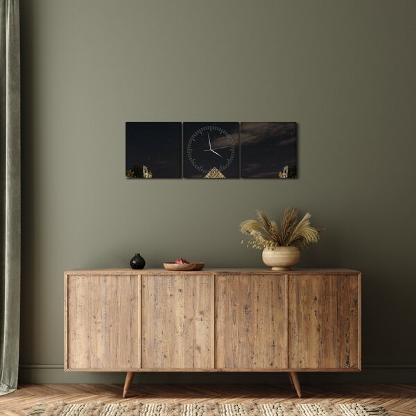 Slika - Louvre noću (sa satom) (90x30 cm)