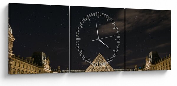 Slika - Louvre noću (sa satom) (90x30 cm)