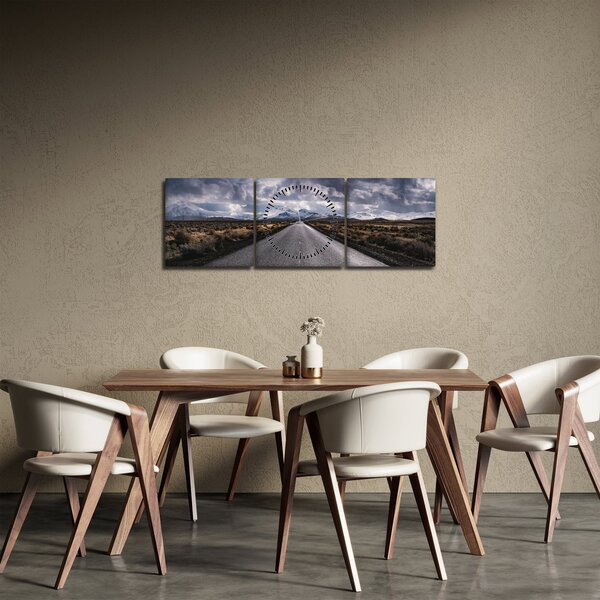 Slika ceste u pustinji (sa satom) (90x30 cm)