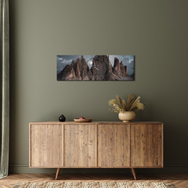 Slika - Tri zuba, talijanski Dolomiti (sa satom) (90x30 cm)