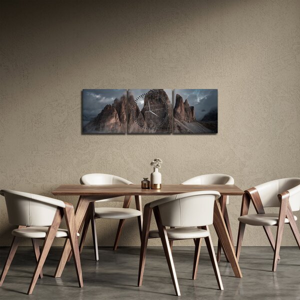 Slika - Tri zuba, talijanski Dolomiti (sa satom) (90x30 cm)