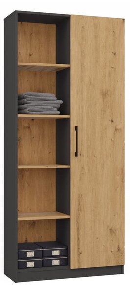 Zondo.hr Regal Recados 1 (antracit + hrast artisan). Akcija -20%. 1132653