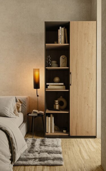 Zondo.hr Regal Recados 1 (antracit + hrast artisan). Akcija -20%. 1132653