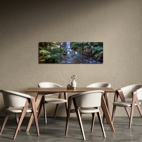Slika australske kišne šume (sa satom) (90x30 cm)