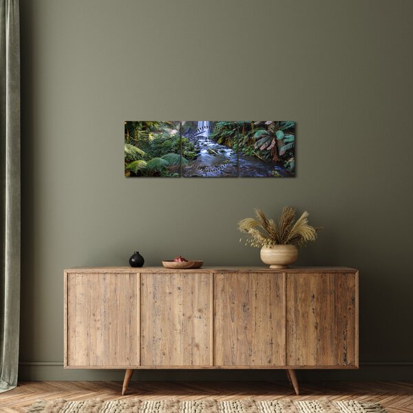 Slika australske kišne šume (sa satom) (90x30 cm)