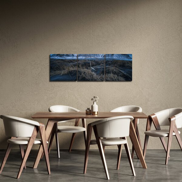 Slika pogleda na islandske vrhove (sa satom) (90x30 cm)
