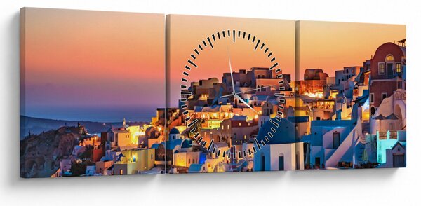 Slika - Santorini u sumrak (sa satom) (90x30 cm)
