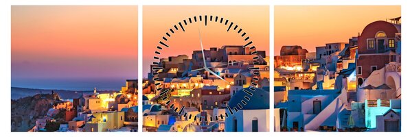 Slika - Santorini u sumrak (sa satom) (90x30 cm)