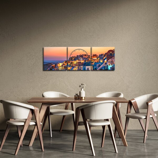 Slika - Santorini u sumrak (sa satom) (90x30 cm)