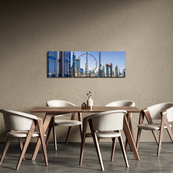 Slika - Jutro u Dubaiju (sa satom) (90x30 cm)