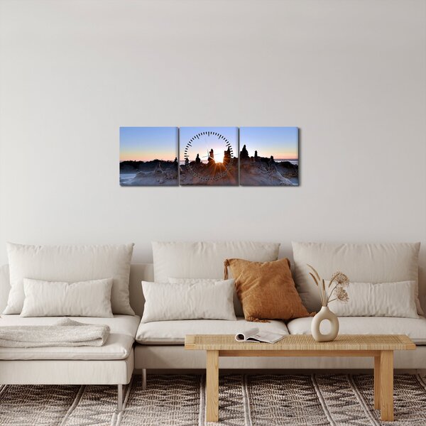Slika pjeskovitog krajolika (sa satom) (90x30 cm)