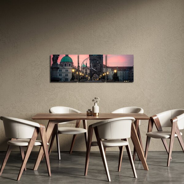 Slika - Na Karlovom mostu (sa satom) (90x30 cm)