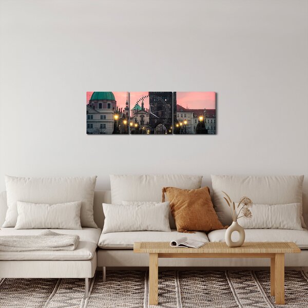 Slika - Na Karlovom mostu (sa satom) (90x30 cm)