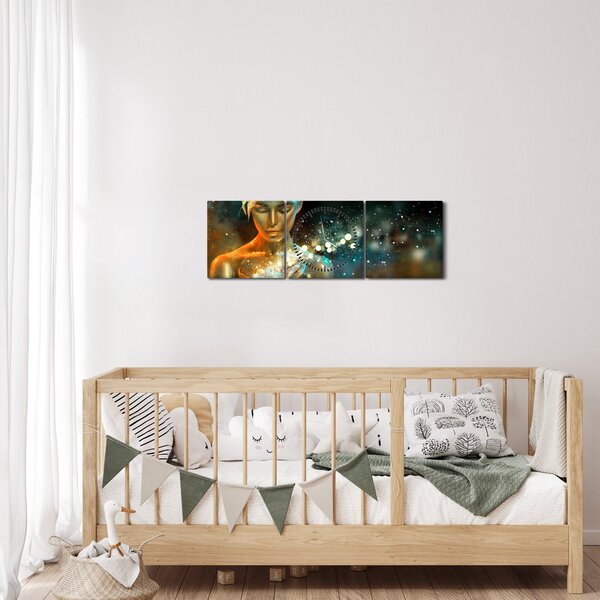 Slika zlatne vile (sa satom) (90x30 cm)