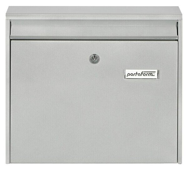 Portaferm Zidni poštanski sandučić PM 44 (D x Š x V: 10 x 36,2 x 32,2 cm, Srebrne boje, Čelik)